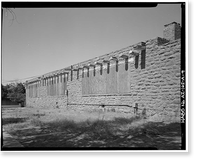 Historic Framed Print, Pinon Boarding School, Classroom Building, Navajo Route 41, North of Navajo Route 4, Pinon, Navajo County, AZ - 9,  17-7/8" x 21-7/8"