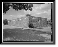 Historic Framed Print, Pinon Boarding School, Staff Quarters, Navajo Route 41, North of Navajo Route 4, Pinon, Navajo County, AZ,  17-7/8" x 21-7/8"
