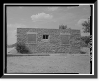 Historic Framed Print, Pinon Boarding School, Staff Quarters, Navajo Route 41, North of Navajo Route 4, Pinon, Navajo County, AZ - 5,  17-7/8" x 21-7/8"