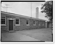 Historic Framed Print, Pinon Boarding School, Dormitories, Navajo Route 41, North of Navajo Route 4, Pinon, Navajo County, AZ - 2,  17-7/8" x 21-7/8"