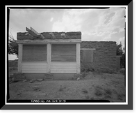 Historic Framed Print, Pinon Boarding School, Residence, Navajo Route 41, North of Navajo Route 4, Pinon, Navajo County, AZ - 5,  17-7/8" x 21-7/8"