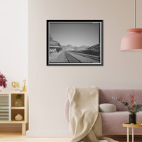 Historic Framed Print, Clifton Townsite, Confluence of Chase Creek & San Francisco River, Clifton, Greenlee County, AZ - 15,  17-7/8" x 21-7/8"