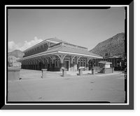 Historic Framed Print, Arizona & New Mexico Railroad Passenger Station, Coronado Boulevard, Clifton, Greenlee County, AZ,  17-7/8" x 21-7/8"