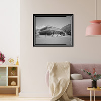 Historic Framed Print, Arizona & New Mexico Railroad Passenger Station, Coronado Boulevard, Clifton, Greenlee County, AZ,  17-7/8" x 21-7/8"