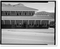 Historic Framed Print, Arizona & New Mexico Railroad Passenger Station, Coronado Boulevard, Clifton, Greenlee County, AZ - 5,  17-7/8" x 21-7/8"