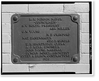 Historic Framed Print, Clifton Town Hall, Park Avenue, Clifton, Greenlee County, AZ - 10,  17-7/8" x 21-7/8"