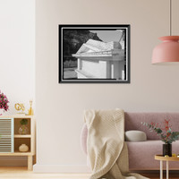 Historic Framed Print, Clifton Town Hall, Park Avenue, Clifton, Greenlee County, AZ - 13,  17-7/8" x 21-7/8"