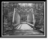Historic Framed Print, Whispering Pines Bridge, Spanning East Verde River at Forest Service Contro, Payson vicinity, Gila County, AZ - 3,  17-7/8" x 21-7/8"