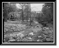 Historic Framed Print, Whispering Pines Bridge, Spanning East Verde River at Forest Service Contro, Payson vicinity, Gila County, AZ - 4,  17-7/8" x 21-7/8"