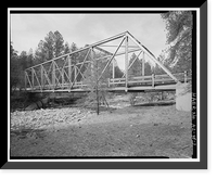 Historic Framed Print, Whispering Pines Bridge, Spanning East Verde River at Forest Service Contro, Payson vicinity, Gila County, AZ - 7,  17-7/8" x 21-7/8"