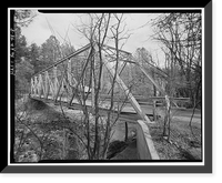 Historic Framed Print, Whispering Pines Bridge, Spanning East Verde River at Forest Service Contro, Payson vicinity, Gila County, AZ - 8,  17-7/8" x 21-7/8"