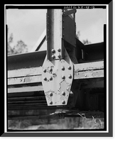 Historic Framed Print, Whispering Pines Bridge, Spanning East Verde River at Forest Service Contro, Payson vicinity, Gila County, AZ - 15,  17-7/8" x 21-7/8"