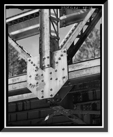 Historic Framed Print, Whispering Pines Bridge, Spanning East Verde River at Forest Service Contro, Payson vicinity, Gila County, AZ - 16,  17-7/8" x 21-7/8"