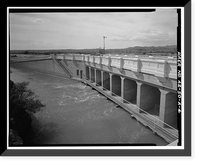 Historic Framed Print, San Carlos Irrigation Project, Ashurst-Hayden Dam, Gila River, T4S R11E S7, Coolidge, Pinal County, AZ - 4,  17-7/8" x 21-7/8"