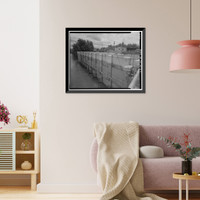 Historic Framed Print, San Carlos Irrigation Project, Ashurst-Hayden Dam, Gila River, T4S R11E S7, Coolidge, Pinal County, AZ - 7,  17-7/8" x 21-7/8"