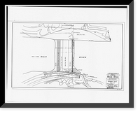 Historic Framed Print, San Carlos Irrigation Project, Ashurst-Hayden Dam, Gila River, T4S R11E S7, Coolidge, Pinal County, AZ - 11,  17-7/8" x 21-7/8"