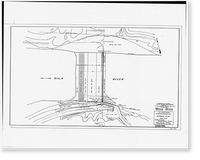 Historic Framed Print, San Carlos Irrigation Project, Ashurst-Hayden Dam, Gila River, T4S R11E S7, Coolidge, Pinal County, AZ - 11,  17-7/8" x 21-7/8"