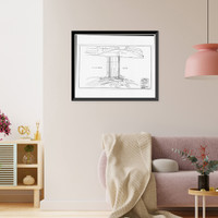 Historic Framed Print, San Carlos Irrigation Project, Ashurst-Hayden Dam, Gila River, T4S R11E S7, Coolidge, Pinal County, AZ - 11,  17-7/8" x 21-7/8"