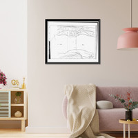 Historic Framed Print, San Carlos Irrigation Project, Ashurst-Hayden Dam, Gila River, T4S R11E S7, Coolidge, Pinal County, AZ - 12,  17-7/8" x 21-7/8"