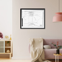 Historic Framed Print, San Carlos Irrigation Project, Ashurst-Hayden Dam, Gila River, T4S R11E S7, Coolidge, Pinal County, AZ - 13,  17-7/8" x 21-7/8"