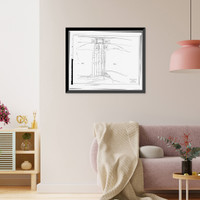 Historic Framed Print, San Carlos Irrigation Project, Ashurst-Hayden Dam, Gila River, T4S R11E S7, Coolidge, Pinal County, AZ - 14,  17-7/8" x 21-7/8"