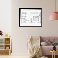 Historic Framed Print, San Carlos Irrigation Project, Ashurst-Hayden Dam, Gila River, T4S R11E S7, Coolidge, Pinal County, AZ - 15,  17-7/8" x 21-7/8"