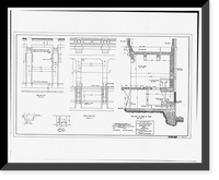 Historic Framed Print, San Carlos Irrigation Project, Ashurst-Hayden Dam, Gila River, T4S R11E S7, Coolidge, Pinal County, AZ - 16,  17-7/8" x 21-7/8"