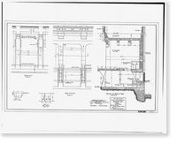 Historic Framed Print, San Carlos Irrigation Project, Ashurst-Hayden Dam, Gila River, T4S R11E S7, Coolidge, Pinal County, AZ - 16,  17-7/8" x 21-7/8"