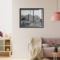 Historic Framed Print, San Carlos Irrigation Project, Ashurst-Hayden Dam, Power House, Gila River, T4S R11E S7, Coolidge, Pinal County, AZ - 2,  17-7/8" x 21-7/8"