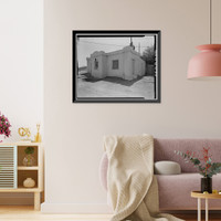 Historic Framed Print, San Carlos Irrigation Project, Ashurst-Hayden Dam, Power House, Gila River, T4S R11E S7, Coolidge, Pinal County, AZ - 3,  17-7/8" x 21-7/8"