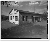 Historic Framed Print, San Carlos Irrigation Project, Ashurst-Hayden Dam, Dam Tender's House, Gila River, T4S R11E S7, Coolidge, Pinal County, AZ - 2,  17-7/8" x 21-7/8"