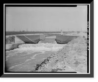 Historic Framed Print, San Carlos Irrigation Project, Pima Lateral, Main Canal at Sacaton Dam, Coolidge, Pinal County, AZ - 9,  17-7/8" x 21-7/8"