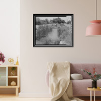 Historic Framed Print, San Carlos Irrigation Project, North Side Canal, North of Gila River, Coolidge, Pinal County, AZ - 3,  17-7/8" x 21-7/8"