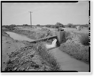 Historic Framed Print, San Carlos Irrigation Project, North Side Canal, North of Gila River, Coolidge, Pinal County, AZ - 9,  17-7/8" x 21-7/8"