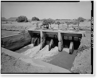 Historic Framed Print, San Carlos Irrigation Project, Casa Blanca Canal, Gila River, Coolidge, Pinal County, AZ,  17-7/8" x 21-7/8"