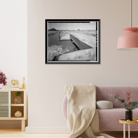 Historic Framed Print, San Carlos Irrigation Project, Casa Blanca Canal, Gila River, Coolidge, Pinal County, AZ - 3,  17-7/8" x 21-7/8"