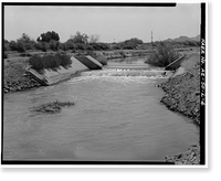 Historic Framed Print, San Carlos Irrigation Project, Casa Blanca Canal, Gila River, Coolidge, Pinal County, AZ - 4,  17-7/8" x 21-7/8"