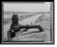 Historic Framed Print, San Carlos Irrigation Project, Casa Blanca Canal, Gila River, Coolidge, Pinal County, AZ - 7,  17-7/8" x 21-7/8"