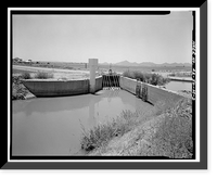 Historic Framed Print, San Carlos Irrigation Project, Southside Canal, South Side of Gila River, Coolidge, Pinal County, AZ - 2,  17-7/8" x 21-7/8"