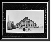 Historic Framed Print, San Carlos Irrigation Project, Coolidge Diesel Plant, Off Highway 57, Coolidge, Pinal County, AZ,  17-7/8" x 21-7/8"
