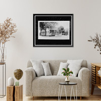 Historic Framed Print, San Carlos Irrigation Project, San Carlos Irrigation Project Headquarters, 205 West Roosevelt, Coolidge, Pinal County, AZ,  17-7/8" x 21-7/8"
