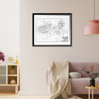 Historic Framed Print, Theodore Roosevelt Dam, Transformer House, Salt River, Tortilla Flat, Maricopa County, AZ- 15,  17-7/8" x 21-7/8"