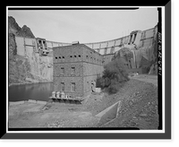 Historic Framed Print, Theodore Roosevelt Dam, Transformer House, Salt River, Tortilla Flat, Maricopa County, AZ - 16,  17-7/8" x 21-7/8"