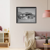Historic Framed Print, Faraway Ranch, Erickson-Riggs Ranch House, State Highway 181, Willcox vicinity, Cochise County, AZ - 3,  17-7/8" x 21-7/8"