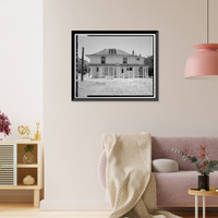 Historic Framed Print, Faraway Ranch, Erickson-Riggs Ranch House, State Highway 181, Willcox vicinity, Cochise County, AZ - 6,  17-7/8" x 21-7/8"