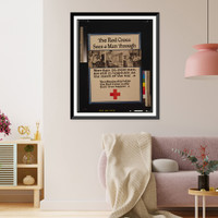 Historic Framed Print, The Red Cross sees a man through More than 26000 men are still in hospitals as the result of the war. Your membership helps the Red Cross make their lives happier.,  17-7/8" x 21-7/8"