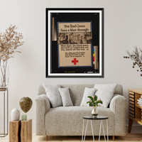Historic Framed Print, The Red Cross sees a man through More than 26000 men are still in hospitals as the result of the war. Your membership helps the Red Cross make their lives happier.,  17-7/8" x 21-7/8"