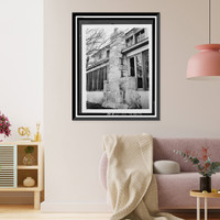 Historic Framed Print, Faraway Ranch, Erickson-Riggs Ranch House, State Highway 181, Willcox vicinity, Cochise County, AZ - 37,  17-7/8" x 21-7/8"