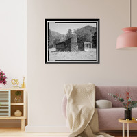 Historic Framed Print, Faraway Ranch, Stafford-Riggs Cabin, Willcox vicinity, Cochise County, AZ - 3,  17-7/8" x 21-7/8"
