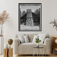 Historic Framed Print, Faraway Ranch, Stafford-Riggs Cabin, Willcox vicinity, Cochise County, AZ - 4,  17-7/8" x 21-7/8"